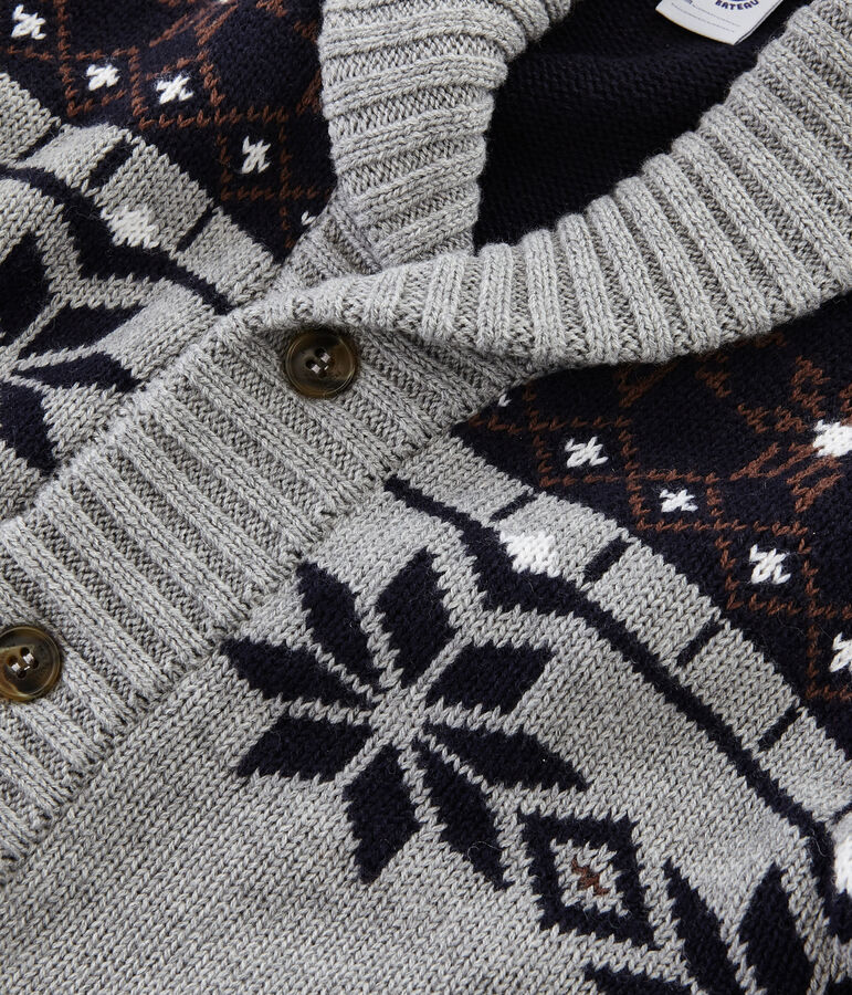 Cardigan tricot bambino grigio SUBWAY/blu SMOKING/ CUIVRE