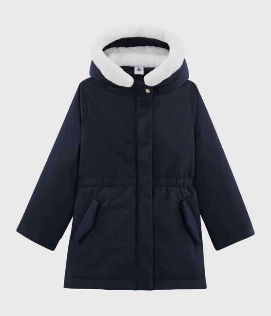 Parka in cotone spalmato bambina blu SMOKING
