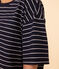 T-shirt LE BOXY in cotone Donna blu SMOKING/bianco MARSHMALLOW