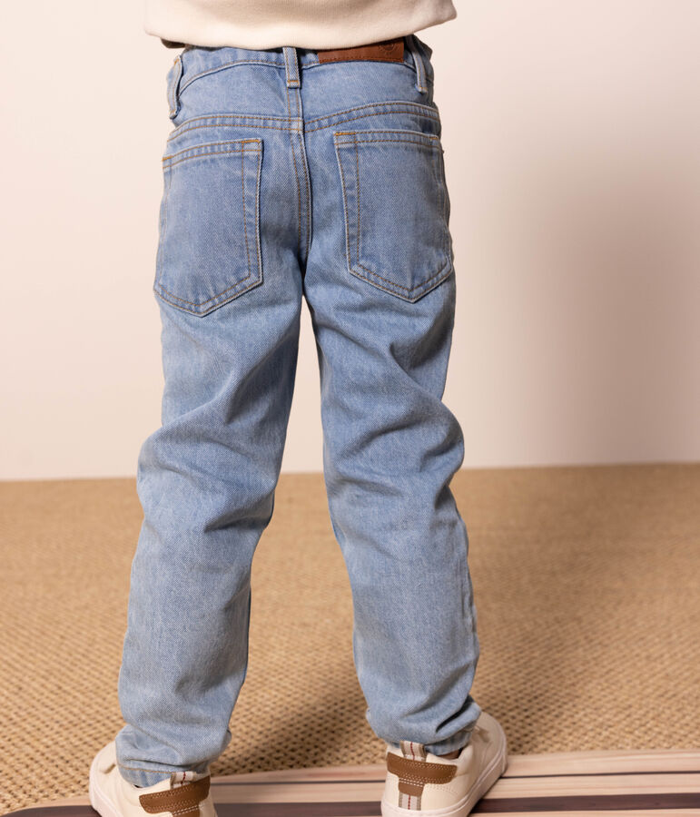 Pantalone dritto in denim bambino blu