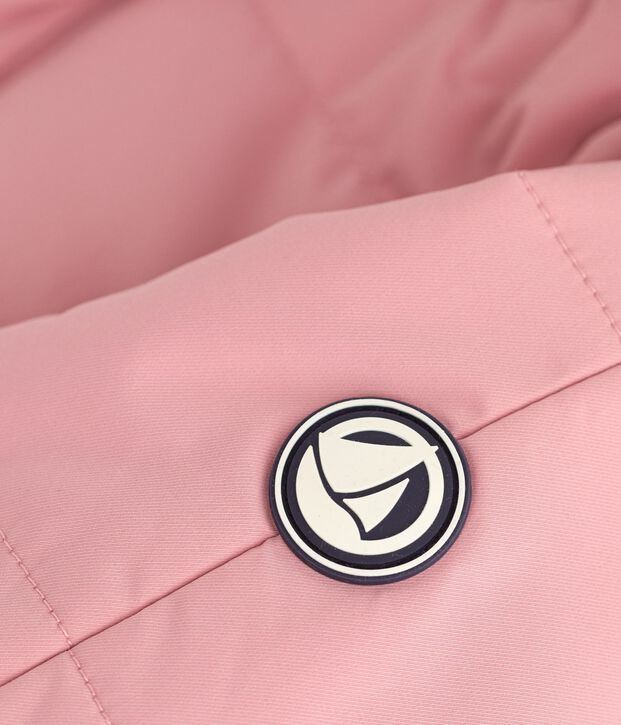 Tutina imbottita in poliestere neonato rosa