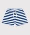 Shorts in cotone a righe bambina blu/bianco
