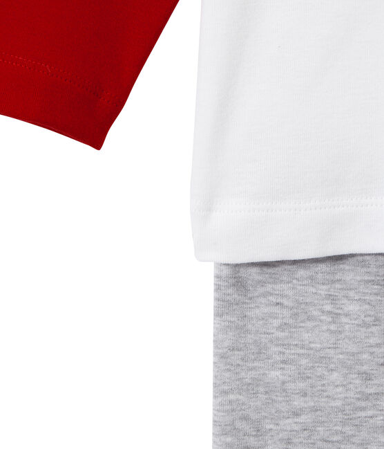 Pigiama per bambino stampato grigio POUSSIERE/bianco MULTICO