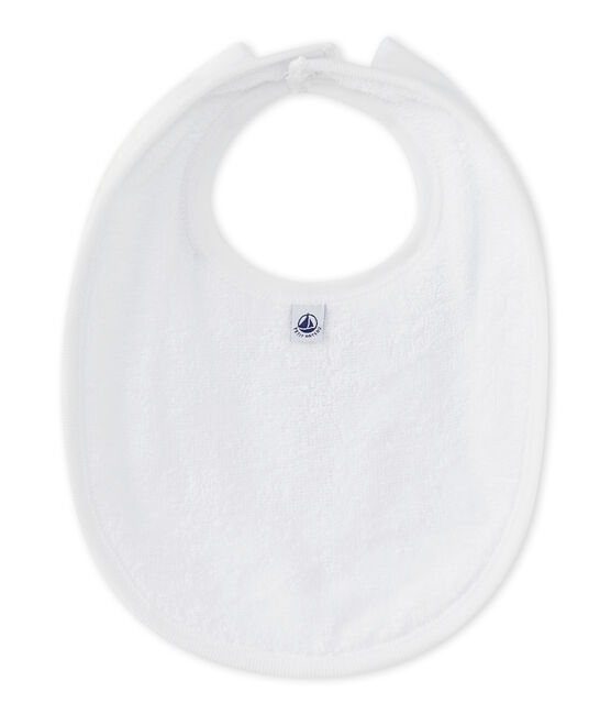 Bavaglino per bebé maschio millerighe blu FRAICHEUR/bianco ECUME