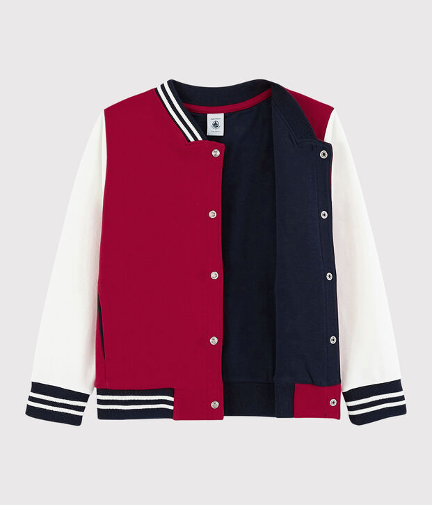 Teddy in molleton bambina - bambino rosso/bianco