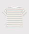 T-shirt a maniche corte in cotone a righe bambino bianco/multicolore