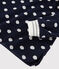Abito maniche lunghe bambina blu SMOKING/bianco MARSHMALLOW