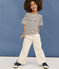 T-shirt a maniche corte in cotone bambina bianco AVALANCHE/ MEDIEVAL