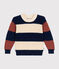 Pullover rigato in cotone bambino bianco AVALANCHE/ MULTICO
