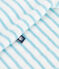 Tutina corta in spugna di cotone a righe neonato blu MARSHMALLOW/ AQUATIC