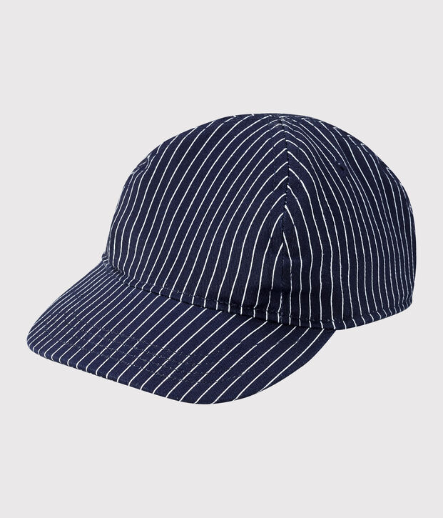 Cappellino beb&egrave; unisex blu/bianco