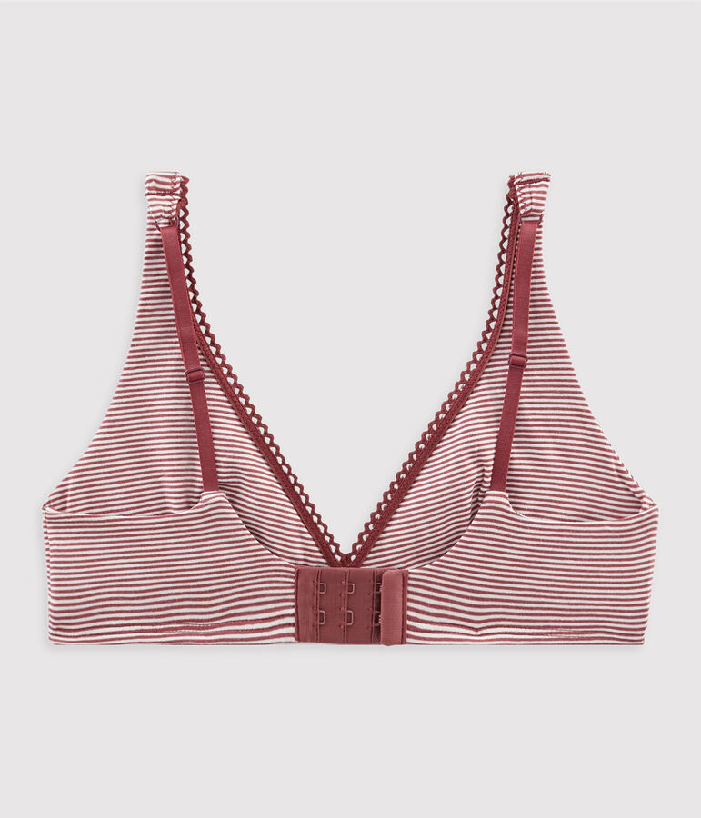 Reggiseno a triangolo donna rosso/bianco