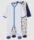 Set di 2 tutine pigiama neonato a costine