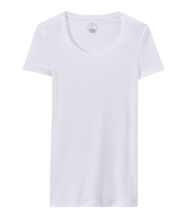 T-shirt donna in cotone leggero bianco