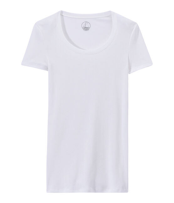 T-shirt donna in cotone leggero bianco LAIT