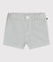 Shorts in seersucker a righe neonato bianco MARSHMALLOW/blu BRUT