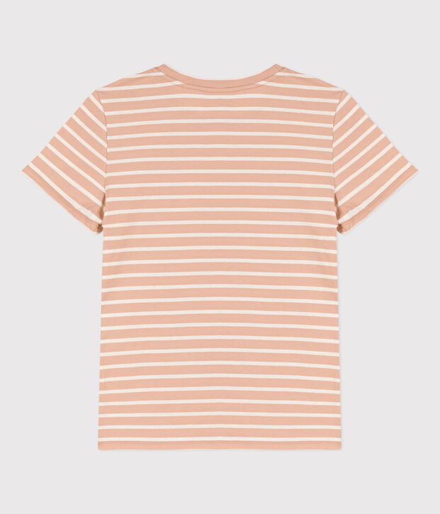 T-shirt LE DROIT girocollo in cotone Donna beige/ecru
