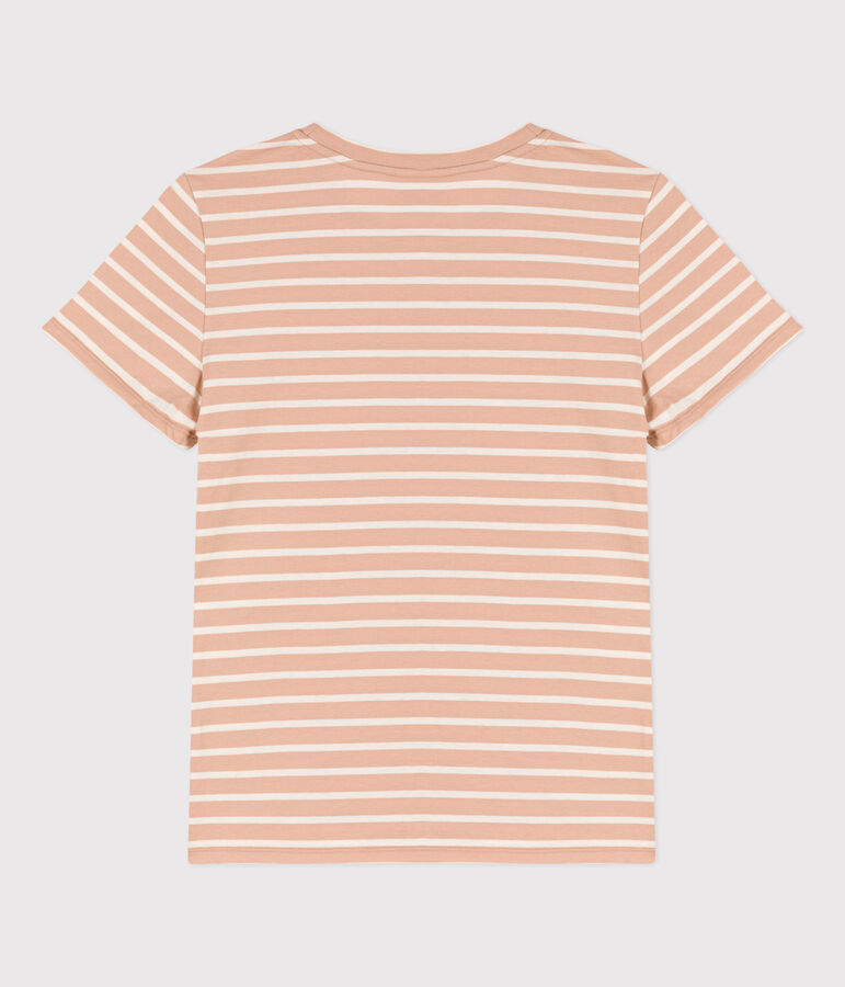 T-shirt LE DROIT girocollo in cotone Donna beige/ecru