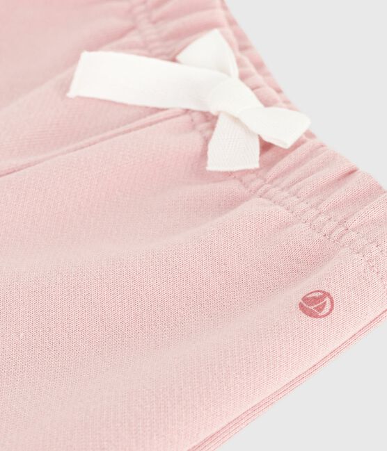Pantaloni in cotone tinta unita neonato rosa JOLI