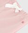 Pantaloni in cotone tinta unita neonato rosa JOLI
