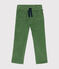 Pantaloni dalla linea dritta in velluto bambino verde PALMERAIE