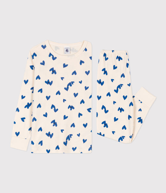 Pigiama bambino unisex in cotone bianco AVALANCHE/ MULTICO