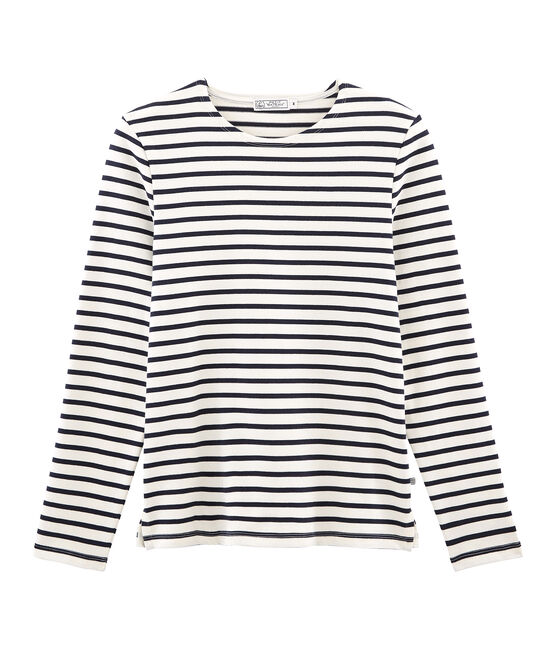 Marinière iconica uomo beige COQUILLE/blu SMOKING