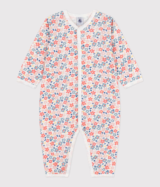Pigiama senza piedini in cotone stampato neonato bianco MARSHMALLOW/bianco MULTICO