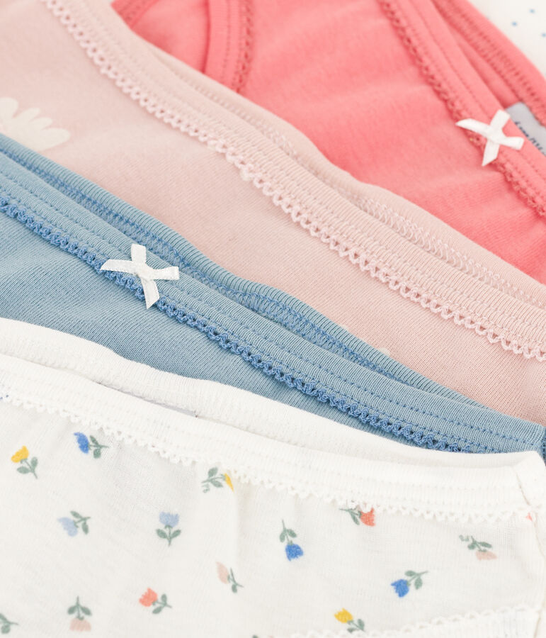 Confezione da 5 slip tulipani in cotone bambina multicolore