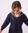 Abito a maniche lunghe in cotone tinta unita bambina SMOKING