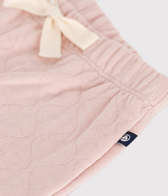 Pantaloni in tubique trapuntato neonato rosa SALINE
