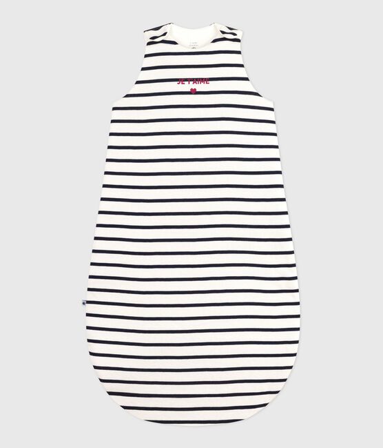 Sacco nanna TOG 2 in cotone bianco MARSHMALLOW/blu SMOKING