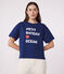 T-shirt Le Boxy in cotone donna blu MEDIEVAL
