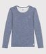 T-shirt in lana e cotone a righe Donna