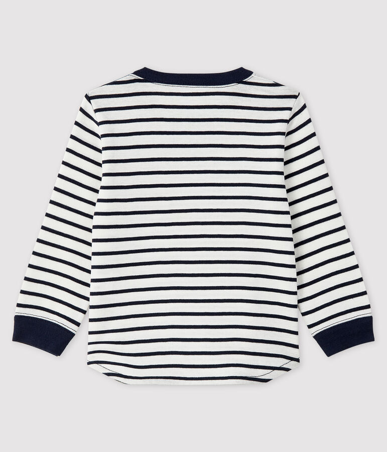 T-shirt beb&egrave; maschio bianco/blu