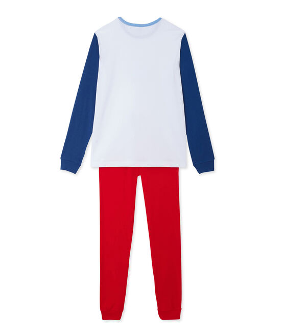 Pigiama per ragazzo con disegno bianco ECUME/blu MAJOR
