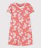 Camicia da notte Hawaii bambina in cotone rosa PAPAYE/ MARSHMALLOW