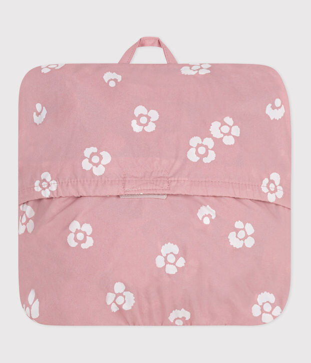 Giacca a vento a fiori bambina rosa/bianco