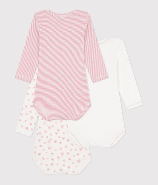 Set di body a maniche lunghe in cotone con stampa a cuori neonato variante 1