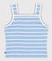 Canotta in cotone a righe bambino blu/bianco