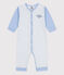 Tutina pigiama senza piedi in cotone millerighe GOMME/ MARSHMALLOW