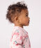 Pigiama neonato in tubique con stampa a fiori rosa JOLI/bianco MULTICO