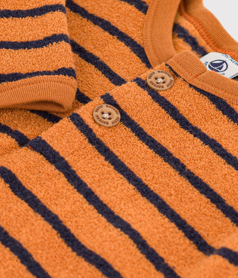 Tutina lunga in spugna bouclette per beb&egrave; ECUREUIL/ SMOKING