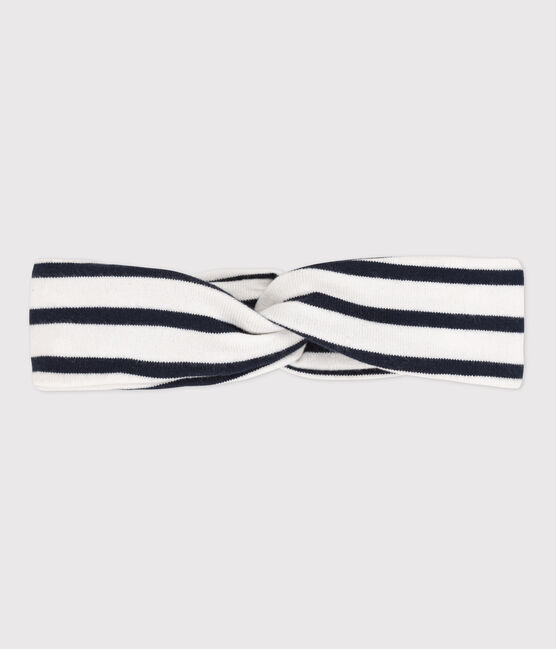 Fascia bebè a righe in jersey bianco MARSHMALLOW/blu SMOKING