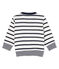 T-shirt a manica lunga bebè maschio a righe marinare bianco MARSHMALLOW/blu SMOKING CN