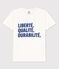 T-shirt in cotone tinta unita  bianco MARSHMALLOW