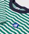 T-shirt a maniche lunghe a righe bambino verde/beige/verde
