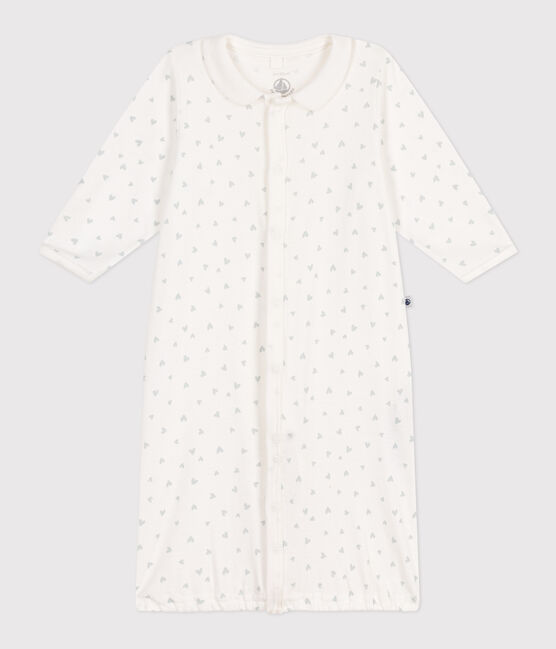 Sacco nanna in cotone con colletto a cuoricini neonato bianco MARSHMALLOW/bianco MULTICO