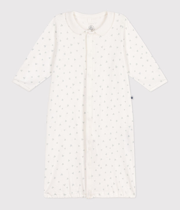 Sacco nanna in cotone con colletto a cuoricini neonato bianco/multicolore