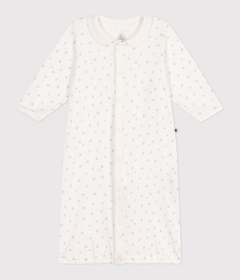 Sacco nanna in cotone con colletto a cuoricini neonato bianco/multicolore